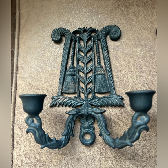 Vintage Taper Candle Holders Cast Iron - Picture 6 of 8